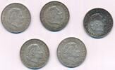 5x 2 1/2 Gulden 1959 1960 1962 Niederlande Juliana Niederlande, 720er Silber Münzen Lot ss-vz
