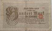 Deutschland, Deutsches Reich 100 Mark Grossnotgeld, Köln, Serie 4A, Nordrhein-Westfalen -