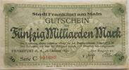 Deutschland, Deutsches Reich 50 Milliarden Mark Grossnotgeld, Frankfurt am Main, Hessen, Stadt, Serie C -