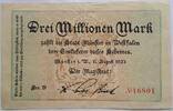 Deutschland, Deutsches Reich 3 Millionen Mark Grossnotgeld, Münster, Nordrhein-Westfalen, Stadt, Serie D -