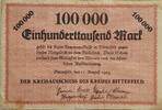 Deutschland, Deutsches Reich 100000 Mark Grossnotgeld, Bitterfeld, Sachsen-Anhalt, Der Kreisausschuss -