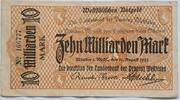 Deutschland, Deutsches Reich 10 Milliarden Mark Großnotgeld, Münster, Nordrhein-Westfalen, Westfälisches Notgeld -