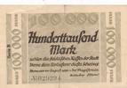 Herne Hundertausend Mark Gutschein der städtischen Kasse -