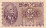 Italien 5 Lire Banknote -
