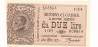 Italien 2 Lire Banknote -