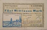 Deutschland, Deutsches Reich 5 Millionen Mark Großnotgeld, Oggersheim, Rheinland-Pfalz, Serie M -