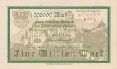 Kaiserreich Deutsches Reich Deutschland Baden 1 Million Mark Großgeldschein, Gemeinderat Wertheim -