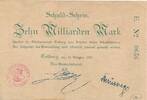 Kaiserreich Deutsches Reich Deutschland Baden 10 Milliarden Mark Großgeldschein, Gemeinderat Triberg -