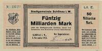 Kaiserreich Deutsches Reich Deutschland Baden 20 Milliarden Mark Großgeldschein, Stadtgemeinde Schopfheim -