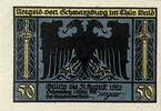 Deutschland, Deutsches Reich 50 Pfennig 1 x Notgeldschein, Notgeld der Stadt Schwarzburg in Thüringen -