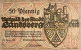 Deutschland, Deutsches Reich 50 Pfennig 1 x Notgeldschein, Notgeld der Stadt Landsberg /Lech, Bayern -