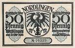 Deutschland, Deutsches Reich 50 Pfennig 1 x Notgeldschein, Nördlingen, Bayern -