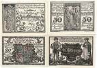 Deutschland, Deutsches Reich 10,20,30,40 Pfennig 4 x Notgeldschein, Notgeld der Stadt Tegernsee, Bayern -