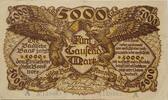 Deutschland, Deutsches Reich 5000 Mark Grossnotgeld, Badische Bank, Mannheim, Baden Württemberg, Serie A -