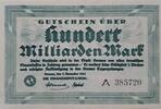 Deutschland, Deutsches Reich 100 Milliarden Mark Grossnotgeld, Bremen, Die Finanzdeputation, Serie A -