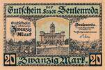 Deutsches Reich Deutschland 20 Mark Großgeldschein, Gutschein Stadt Zeulenroda Thüringen -