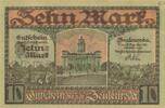 Deutsches Reich Deutschland 10 Mark Großgeldschein, Gutschein Stadt Zeulenroda Thüringen -
