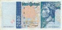 2000 Escudos 1996 Portugal Banknote I-
