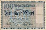 Deutsches Reich Deutschland Bayern 100 Mark Geldschein München Bayerische Banknote Notenbank -