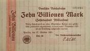Deutschland Deutsches Reich 10 Billionen Mark Großnotgeld, Berlin, Deutsche Reichsbahn, HR-15 -