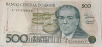 Brasilien 500 Cruzados Banknote -
