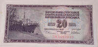 Jugoslawien 20 Dinara Banknote -
