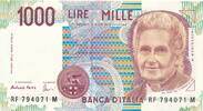 Italien 1000 Lire Banknote -