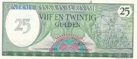 Surinam 25 Gulden Banknote Geldschein Vijfen Twintig Gulden -
