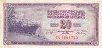 Jugoslawien 20 Dinara Banknote -