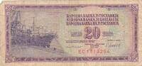 Jugoslawien 20 Dinara Banknote -