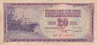 Jugoslawien 20 Dinara Banknote -