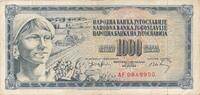 Jugoslawien 1000 Dinara Banknote -