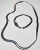 Silberschmuck 925er Silber   Klare Strass Silber 925 Set : Clip Verschluss Halskette und Armband getragen und befindet sich in einem guten Zustand