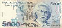 Brasilien 5000 Cruzeiros Banknote -