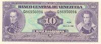 Venezuela 10 Bolivares Banknote -