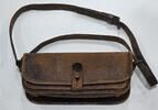 Militaria  Militärtasche 2. Weltkrieg  Schweiz ? Alte schweizer Patronentasche Ledertasche gebrauchter Zustand