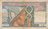 1000 Francs 1955 Frankreich TRÉSOR PUBLIC , Schatzamt / Tresor 1000 Francs Trésor Public 1955 III-