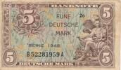 5 Deutsche Mark DM 1948 Deutschland BRD Bank Deutscher Länder Banknote, Kenn-Bst.: B/A KN 8stellig, Bank deutscher Länder 1948-1949 III