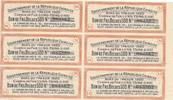Coupons über 500 Frs.Belges 1920 Gouvernement Rep.Chinoise -