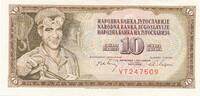 Jugoslawien 10 Dinara Banknote -