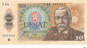 10 Kronen 1986 Tschechoslowakei Banknote unc