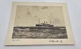 Deutsches Reich Deutschland Kaiserreich Künstlerzeichnung Passagierschiff Ansichtskarte Postkarte org. Signatur: auf See, R. Schmidt-Hamburg. Malerei -