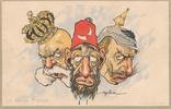 AK Patrioten Karte um 1910 Türkei-Deutschland-Österreich La brutta Triplice -