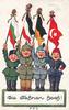 AK die Fahnen hoch 1916 Patrioten Karte -