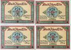 Deutschland, Deutsches Reich 3 x 50 Pfennig, 1 x 75 Pfennig 4 x Notgeldschein, Stadt Aken/Elbe -