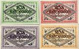 Deutschland, Deutsches Reich 2 x 10, 2 x 25 Pfennig 4 x Notgeldschein, STADTSPARKASSE BIELEFELD -