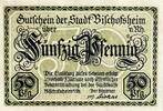 Deutschland, Deutsches Reich 50 Pfennig 1 x Notgeldschein, Bischofsheim von Rhon -