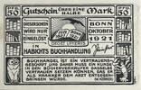 Deutschland, Deutsches Reich 50 Pfennig 1 x Notgeldschein, Notgeld Bonn Habichts Buchhandlung, RARE -