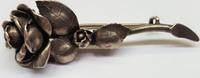 800er Silber Silberbrosche Brosche Rose -