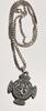 Silberschmuck 925er Silber Vintage Silber Hanussen Amulett, Drachen Anhänger, Silber Halskette -